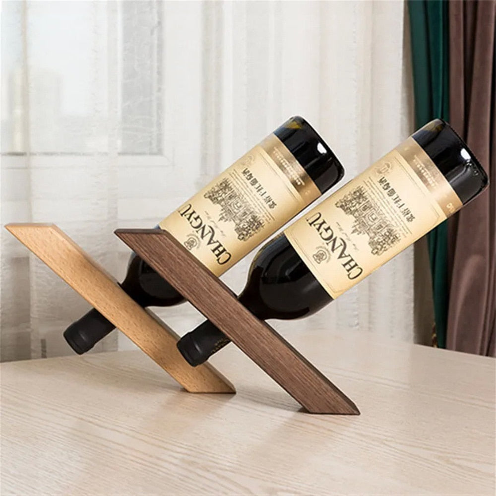Porte Bouteille Bois Equilibre
